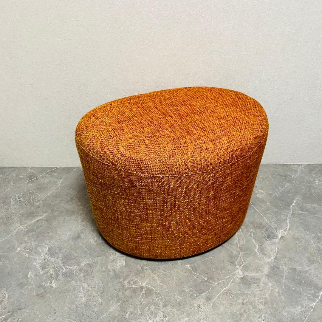 富士ファニチア　オーバル　スツール ファブリック　オットマン　廃盤品