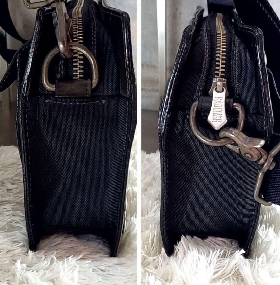 Jean Paul Gaultier ブラックレザーショルダーバッグ