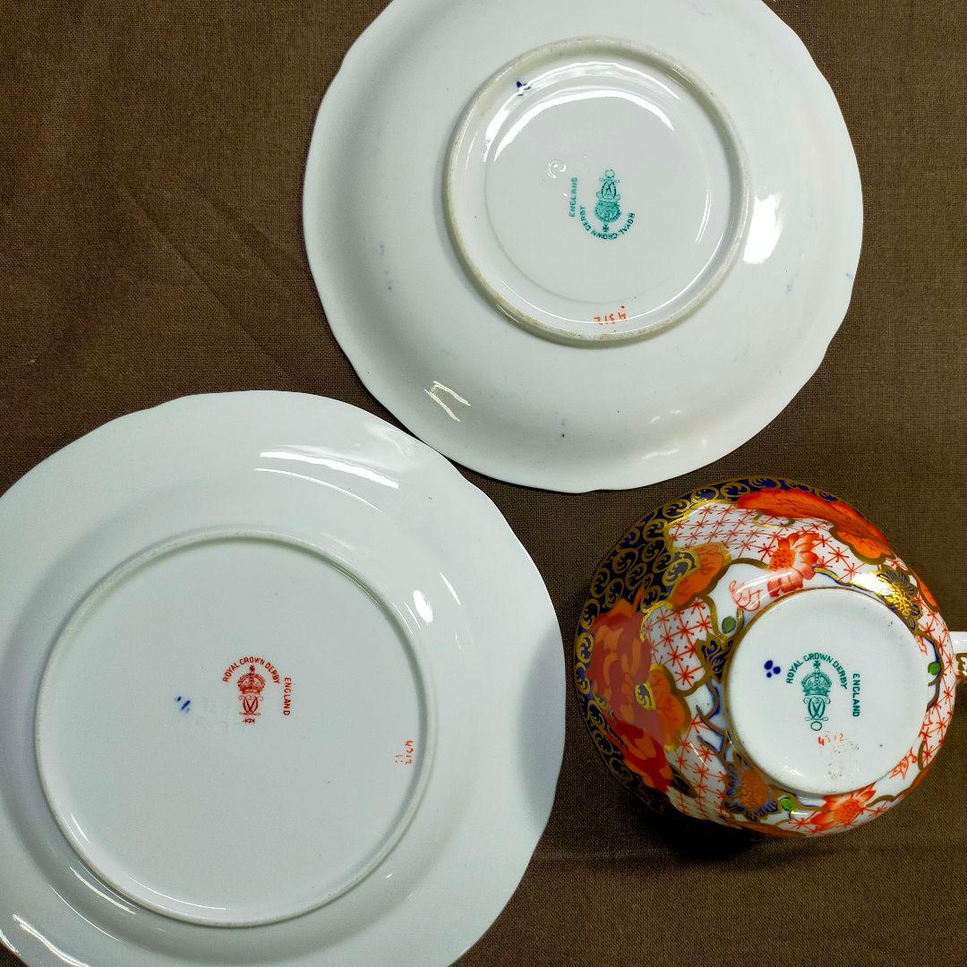 アンティーク ロイヤルクラウンダービー オールド伊万里 イマリ トリオ！