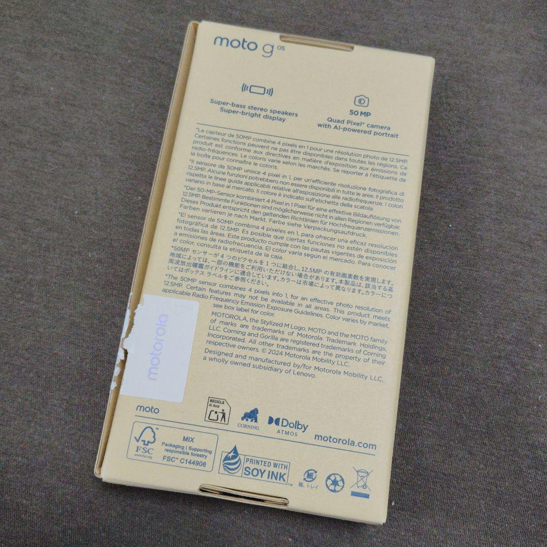 motorola moto g 05 本体　開封済　未使用