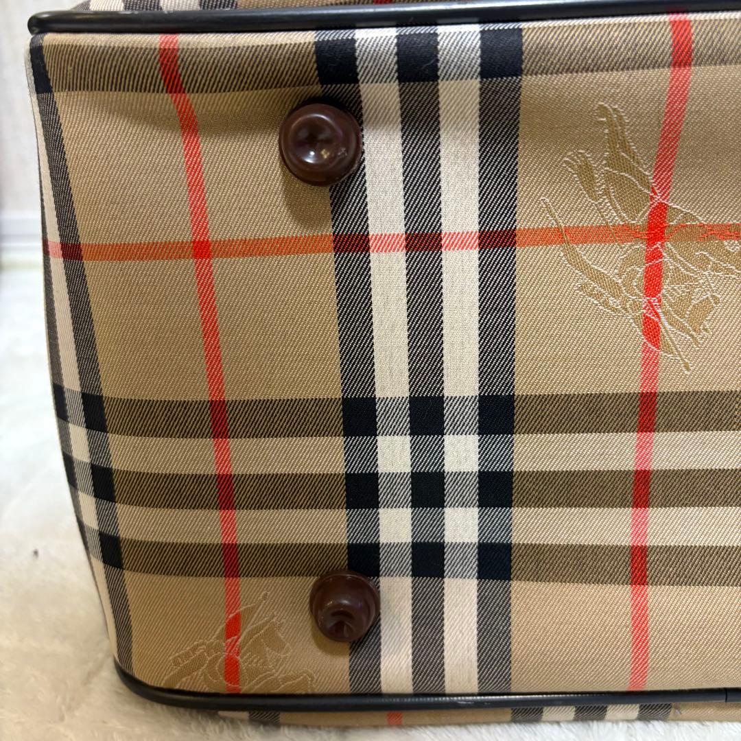 Burberry チェック柄 ボストンバッグ