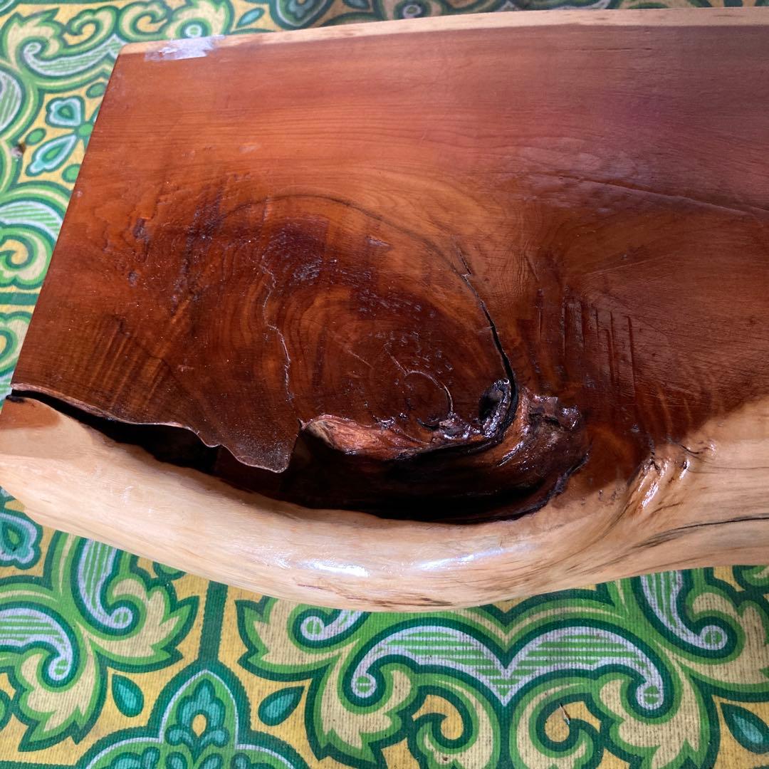 ①天然木製ミニテーブル