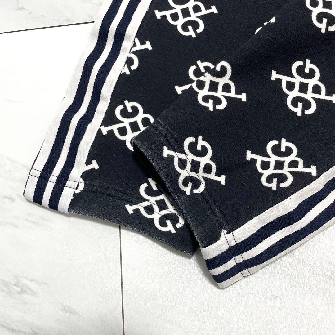 希少⭐️パーリーゲイツ セットアップ パーカー ジョガーパンツ 総柄 白×紺 L