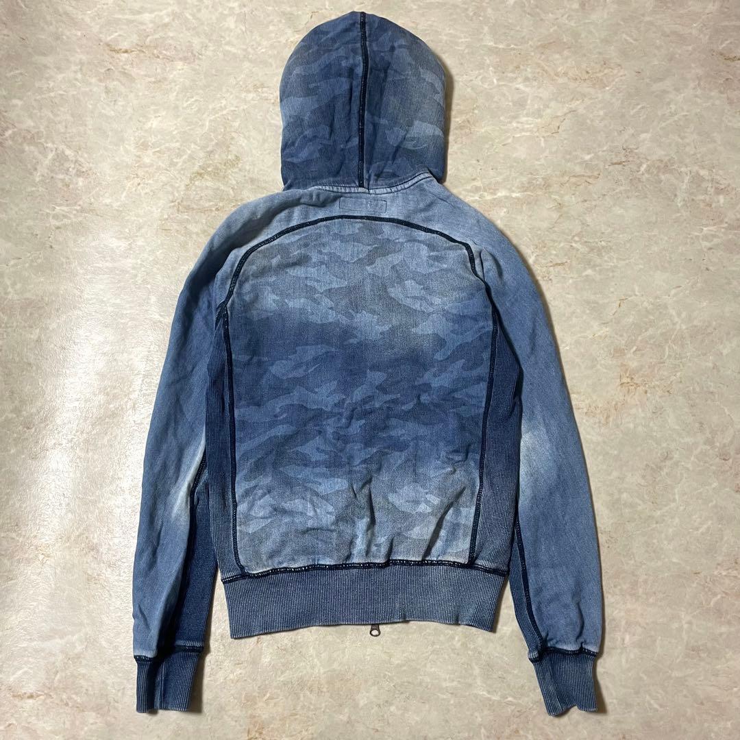 PIU1UGUALE3 迷彩 スウェット デニム調 パーカー パンツ 上下セット