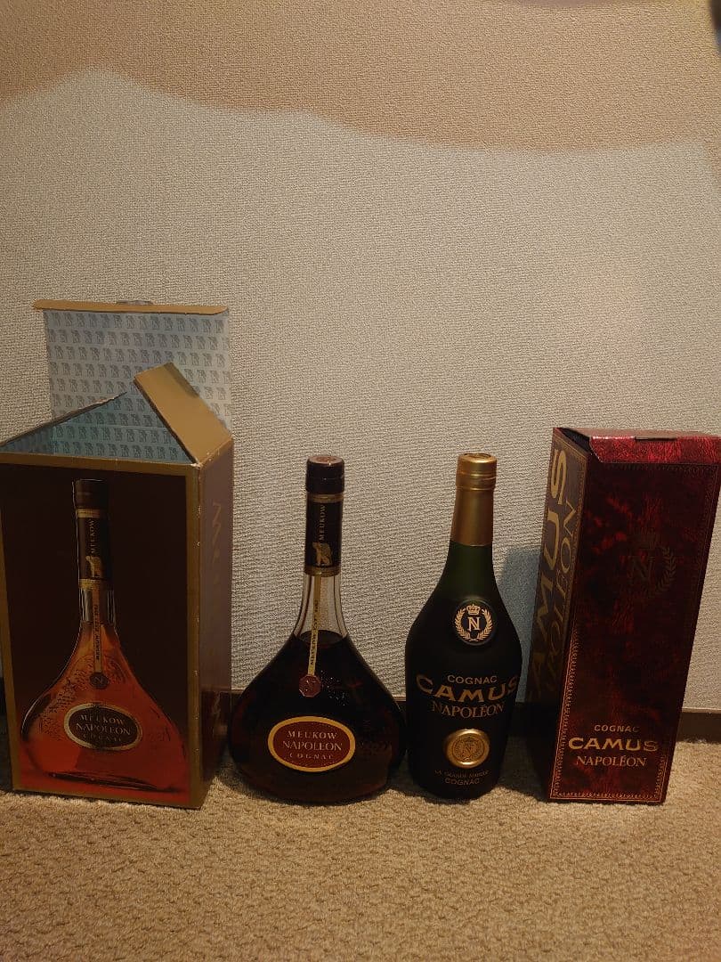 【未開栓・箱付】高級ブランデー4本セット カミュ/ミュコー/ビスキー/ジャノー