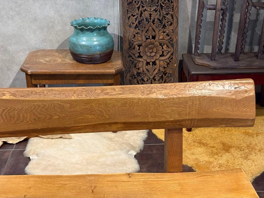 希少　無垢材　ベンチ　アンティーク　ヴィンテージ　和モダン　杉の木　モダン　YZ