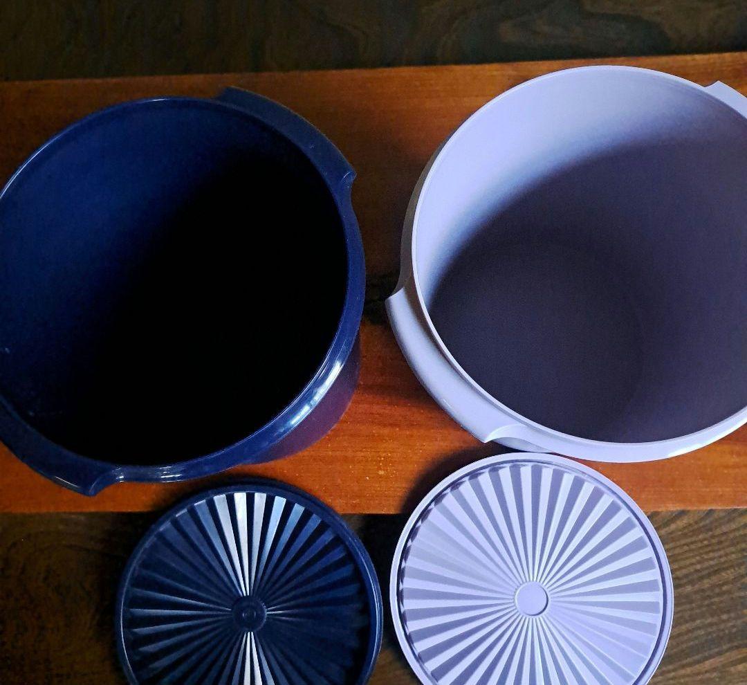 Tupperwareマキシデコレータ5.5L保存容器 ネイビーパープル2個セット