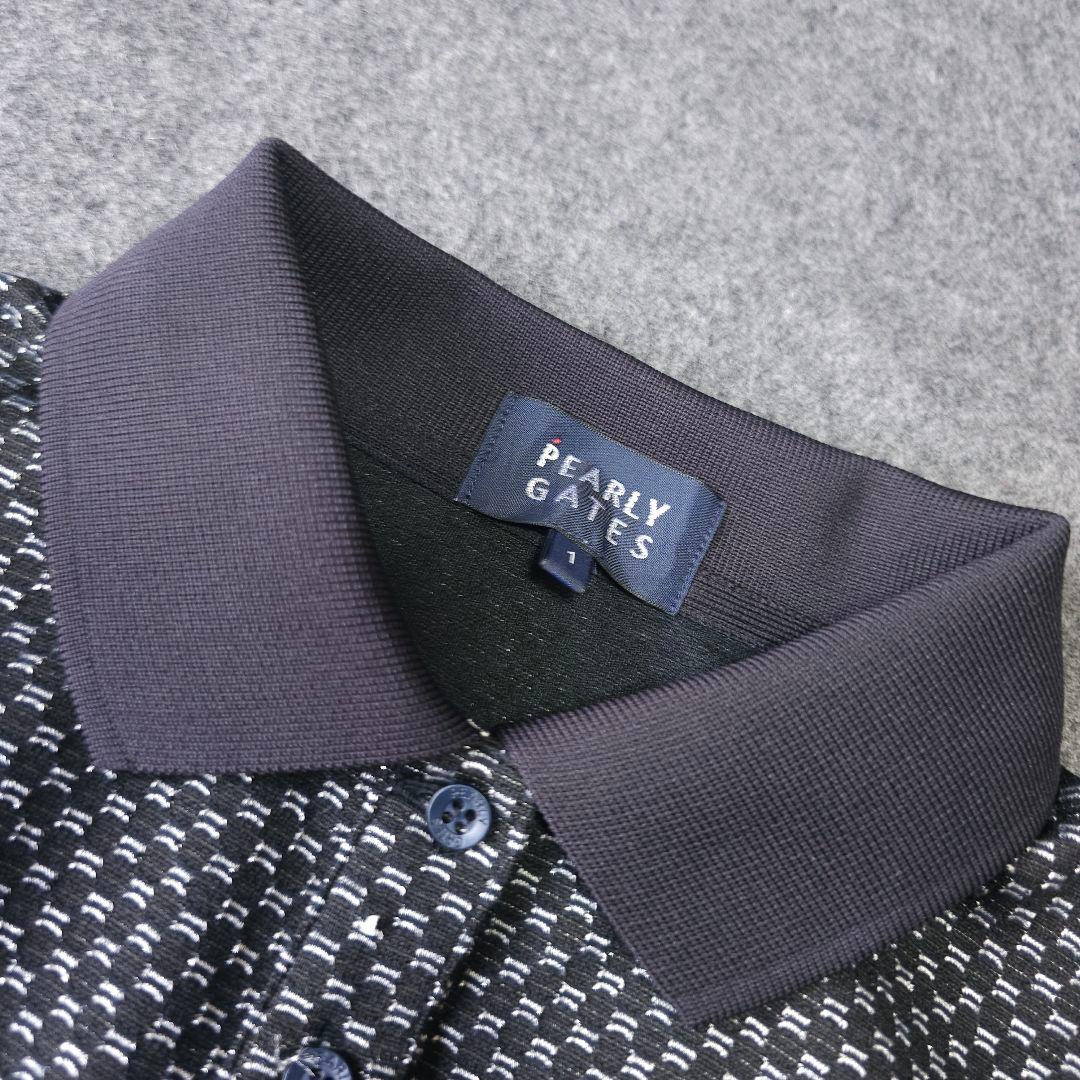 【パーリーゲイツ】2024年春夏人気サイドロゴネーム 半袖ゴルフワンピース 黒M