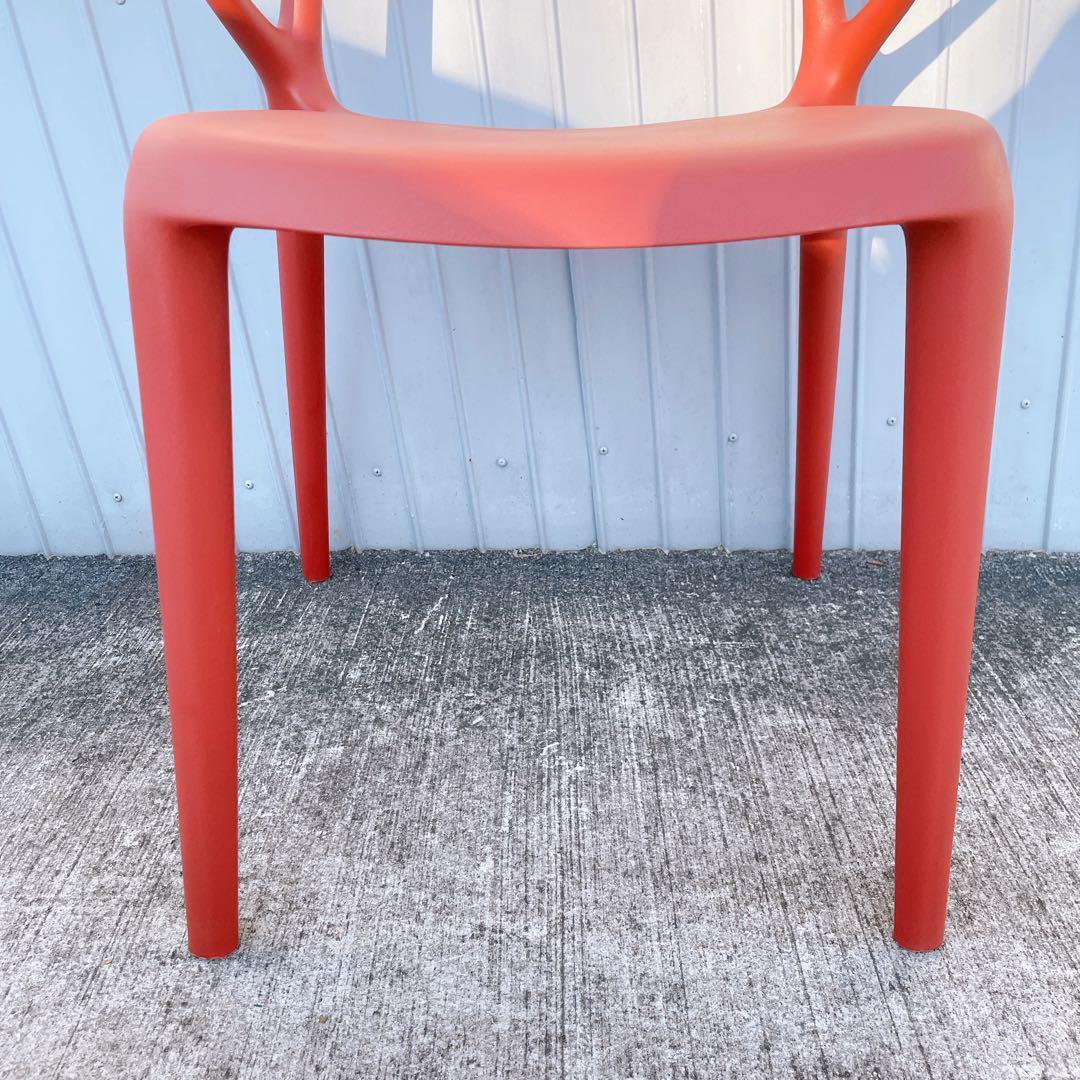 【未使用品】CHERRY エルパソ ダイニングチェア レッド 2脚セット①