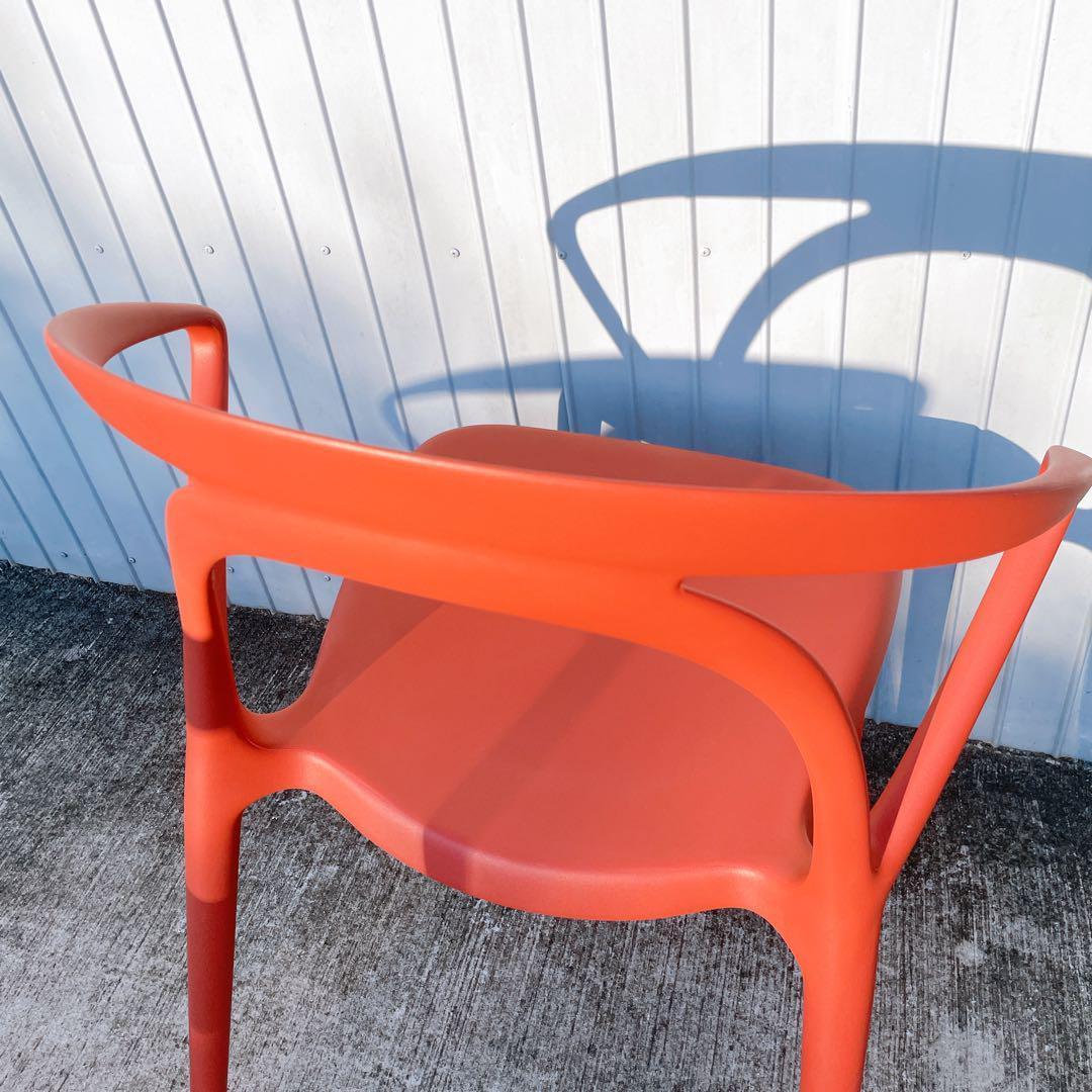 【未使用品】CHERRY エルパソ ダイニングチェア レッド 2脚セット①