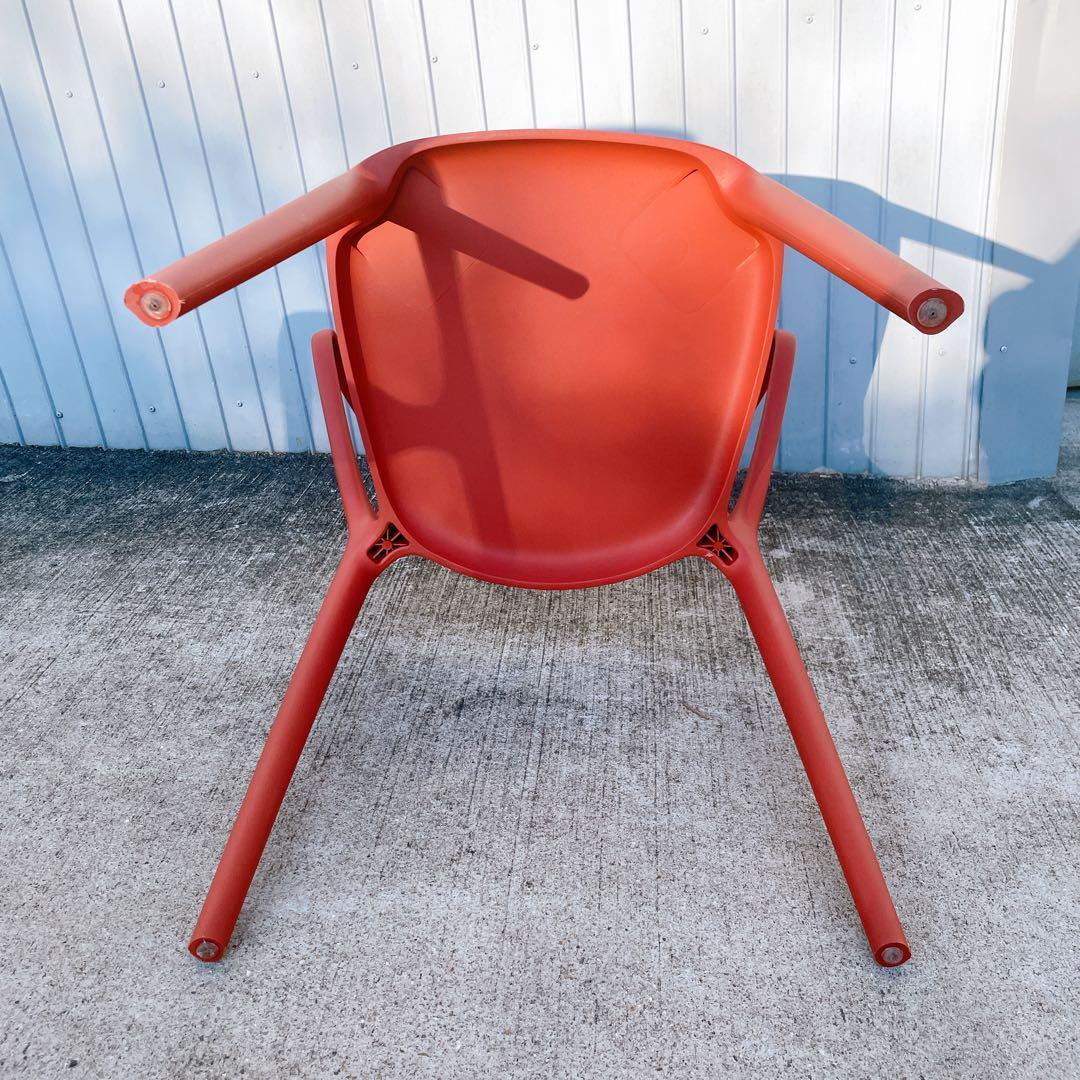 【未使用品】CHERRY エルパソ ダイニングチェア レッド 2脚セット①