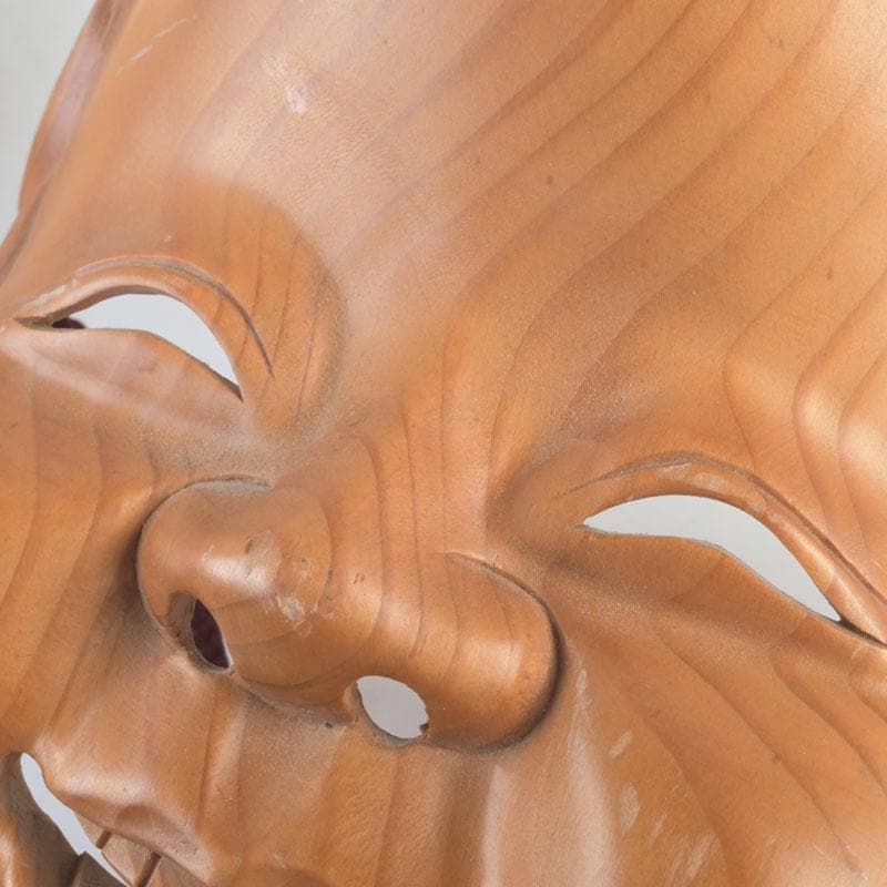 能面　能楽　雅楽　木彫　お多福面　翁面　2点まとめて　C　9291