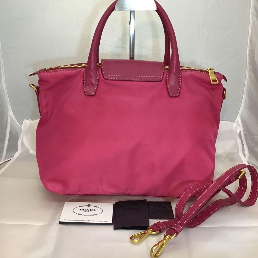 ❣️プラダ❣️2wayショルダーバッグ　ナイロンサフィアーノ　BN2106 ピンク