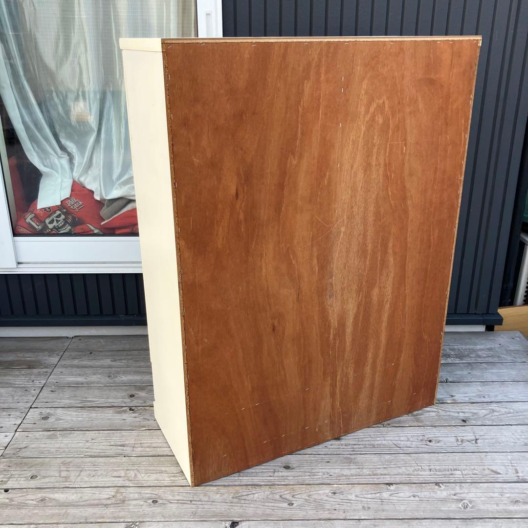 昭和レトロ ガラス扉 窓枠風 木製サイドボード 飾り棚 カップボード 古家具