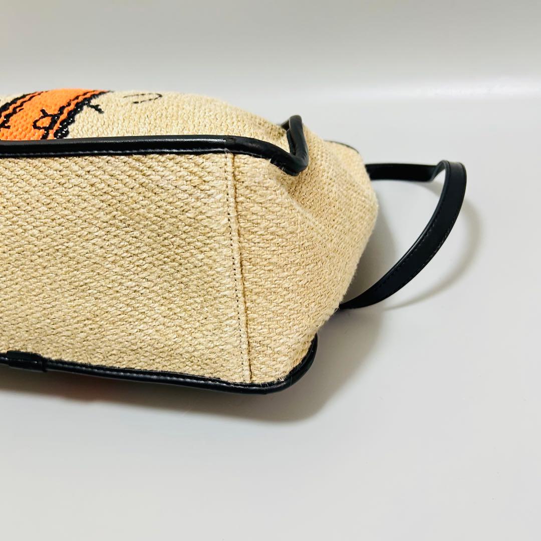 STELLAMcCARTNEY リネン×レザー2WAY ハンドバッグ ベージュ系