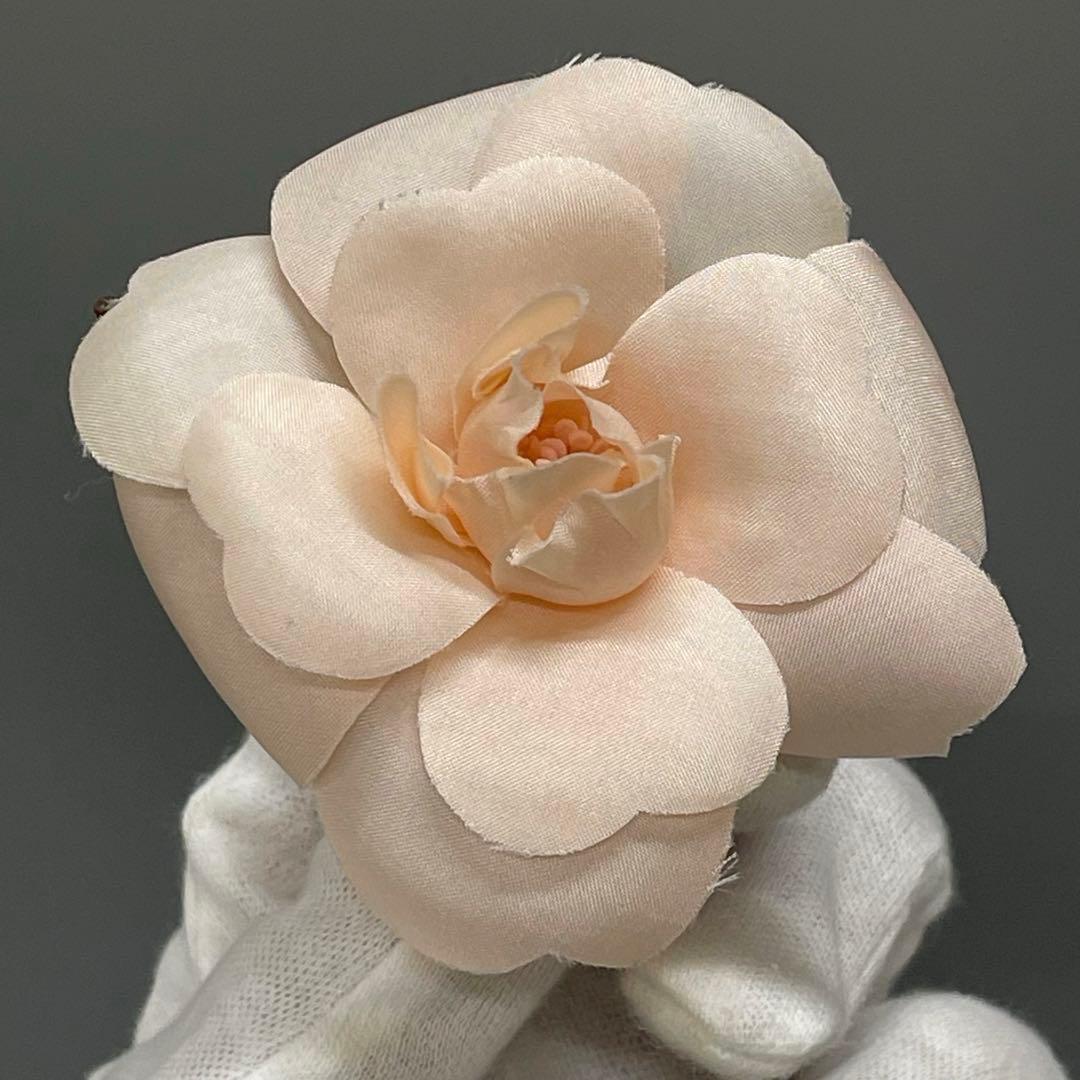 シャネル カメリア コサージュ ブローチ ヴィンテージ ピンク 箱付