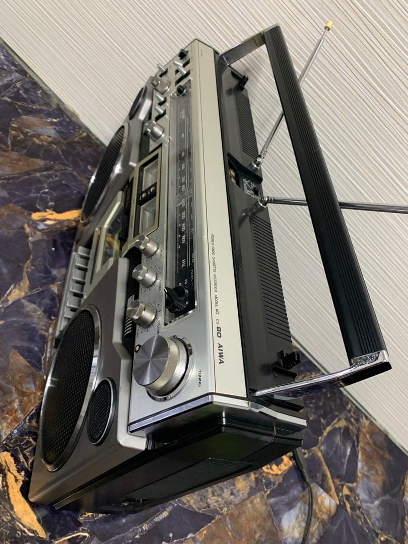 美品希少AIWAラジカセ CS-80 昭和レトロ ラジカセ 中古動作品