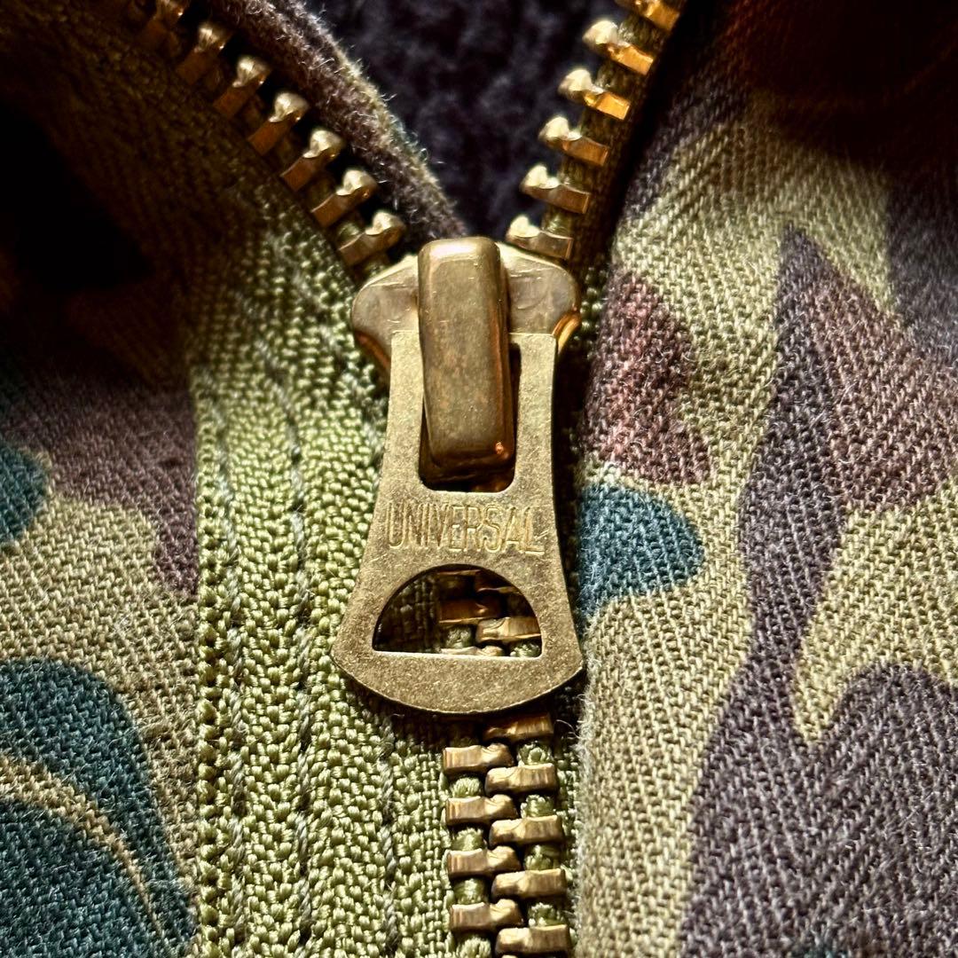 【日本製】 桃太郎ジーンズ 迷彩柄モッズコート 裏地ボア サイズ38