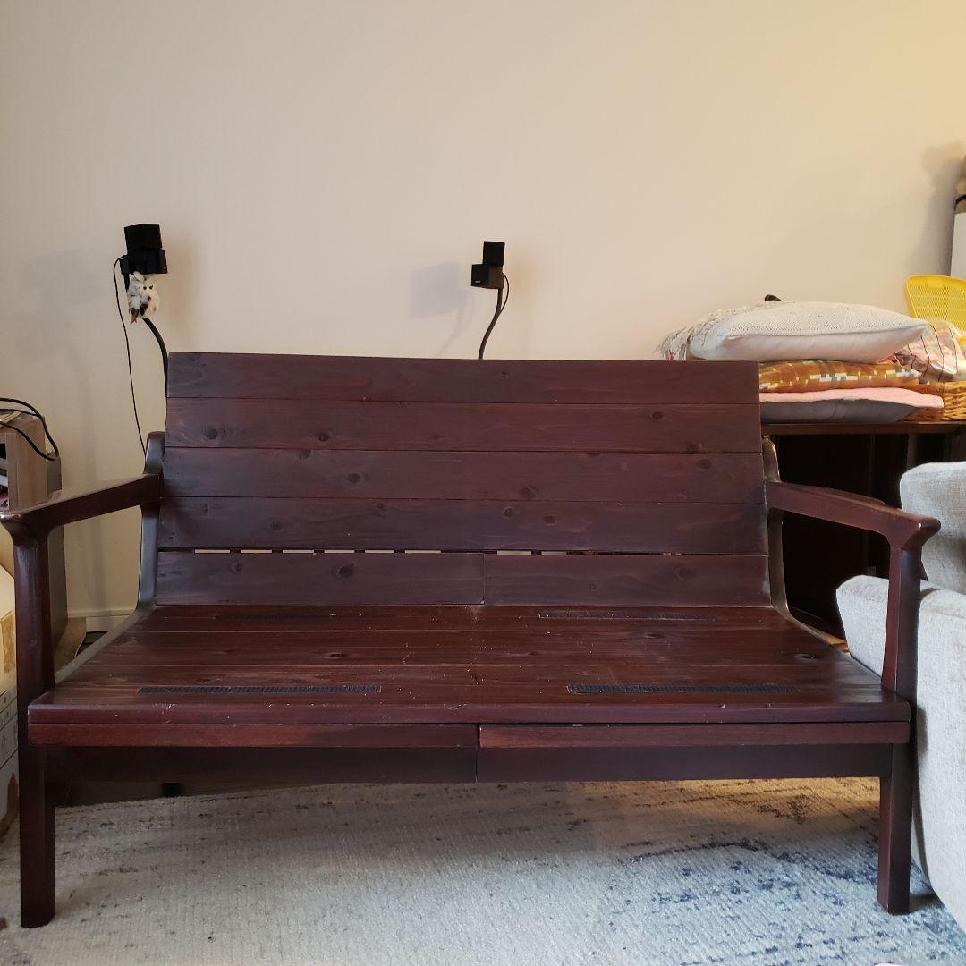 ブラウン 2人掛けソファ モダンデザイン