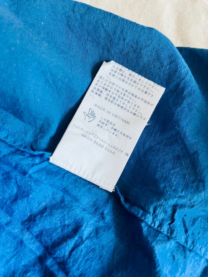 【Bbaywaterr】45Rレースキャミソール カットワーク刺繍 藍染め