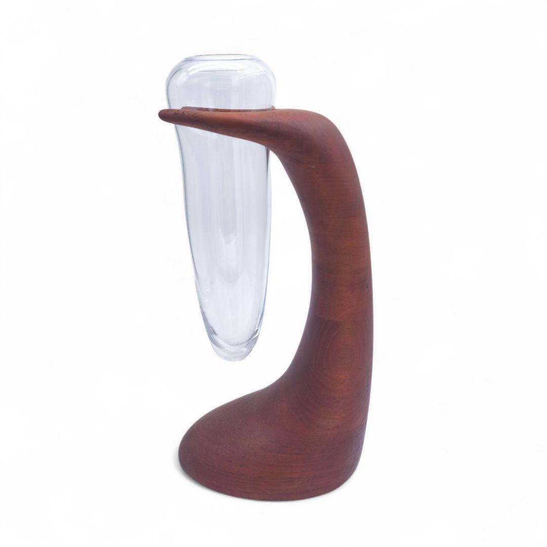 ガラス製 花瓶 一輪挿し 彫刻家具 工房 フラワーベース 民芸