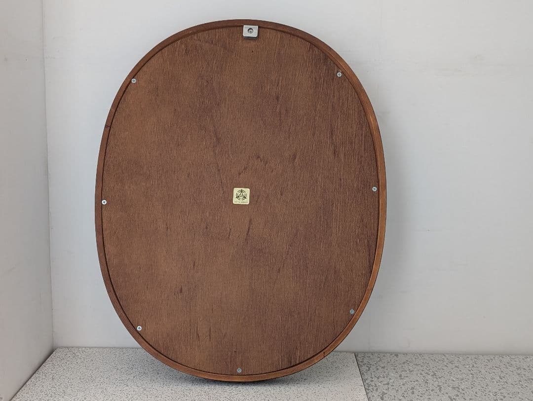 美品 秋田木工 柳宗理 ヴィンテージ ウォールミラー オーバル 古代色 曲木