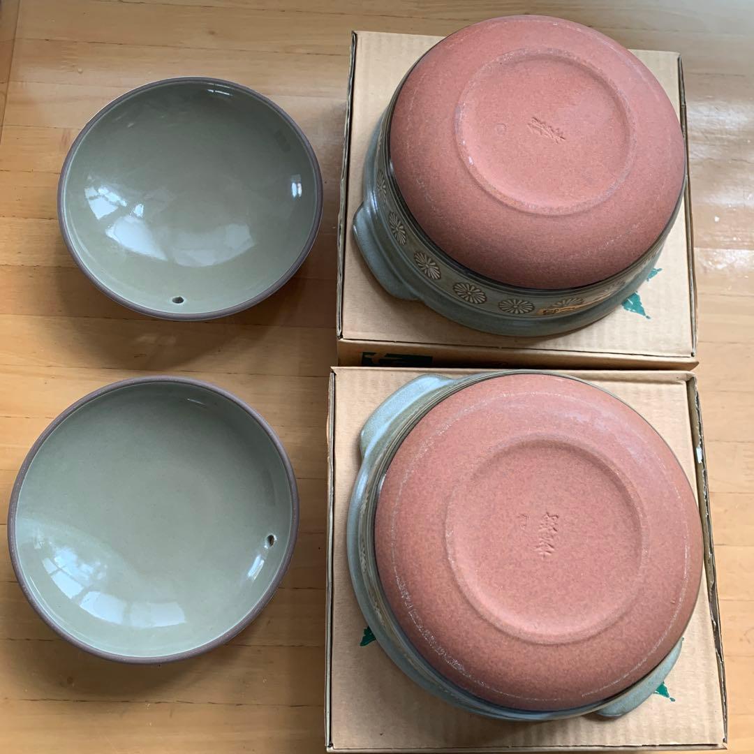 萬古焼 銀峯三島土鍋5.5号15点 新品