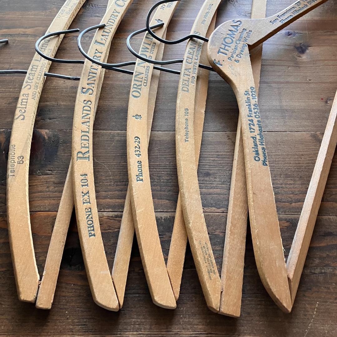 USA広告入ハンガー5本★vintage／アメリカ／California