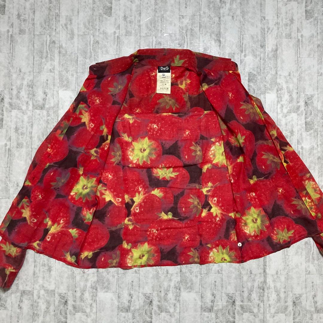 【希少デザイン】　ドルチェアンドガッパーナ D&G 長袖　シャツ　いちご総柄　M