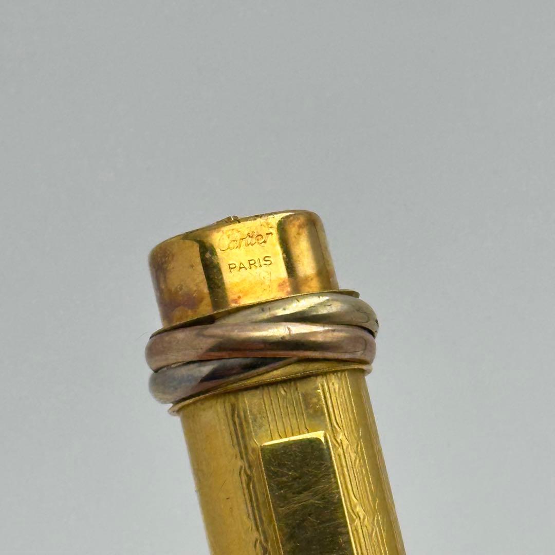 Cartier カルティエ トリニティ ボールペン ゴールドプレート 1558