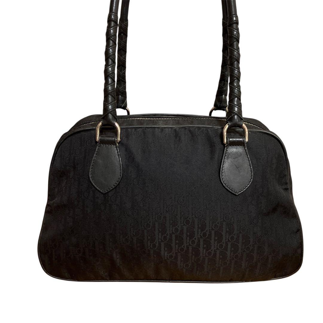 クリスチャン ディオール トロッター柄 ミニボストン型 ショルダーバッグ 美品