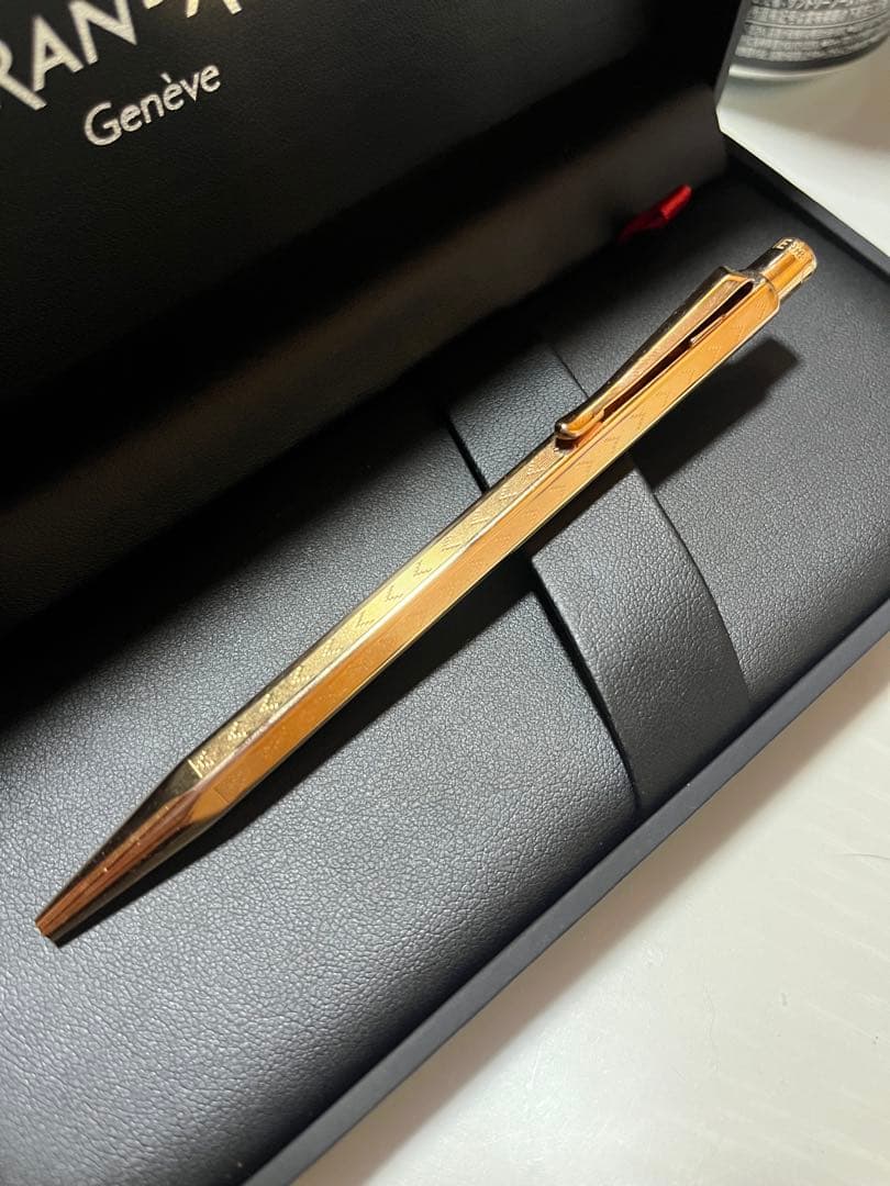 カランダッシュ　エクリドール　シェブロン　ローズゴールド　ボールペン