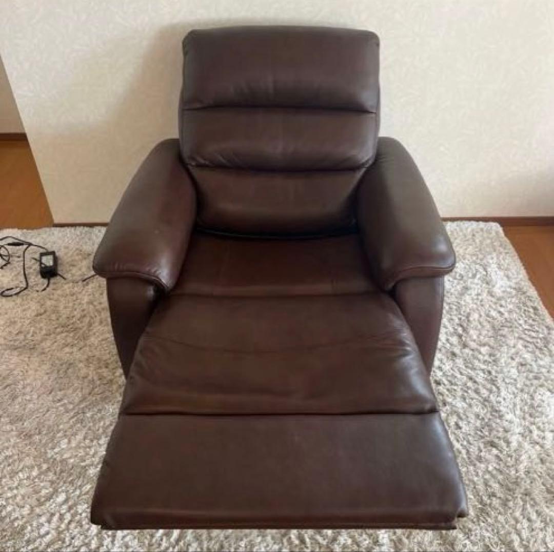 NITORI ニトリ リクライニングソファ 1人掛け レザー ブラウン