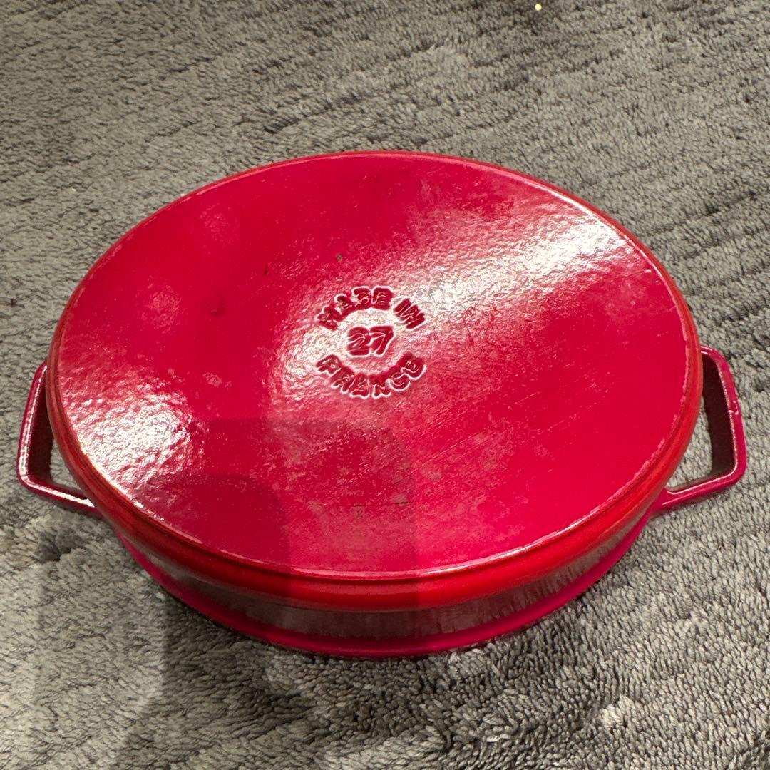 ストウブ LA COCOTTE 27cm 両手鍋 チェリー/レッド