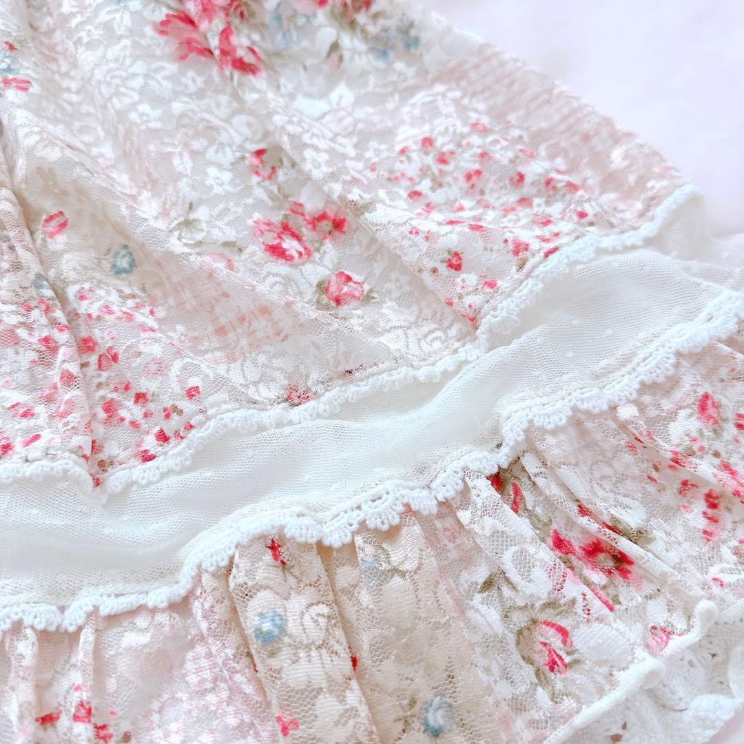 LIZLISA✨姫カジ 姫ギャル 平成 当時物 y2k レース 花柄 ワンピース