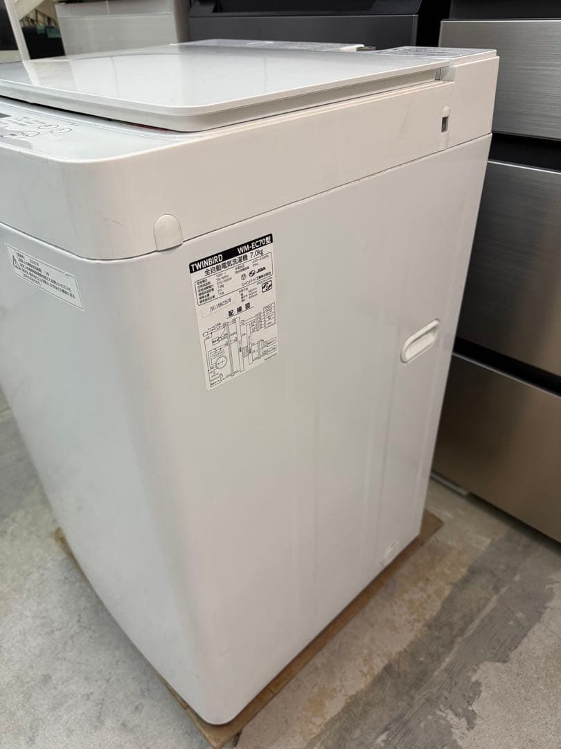 【高年式】2021年式 7kg TWINBIRD 洗濯機 WM-EC70