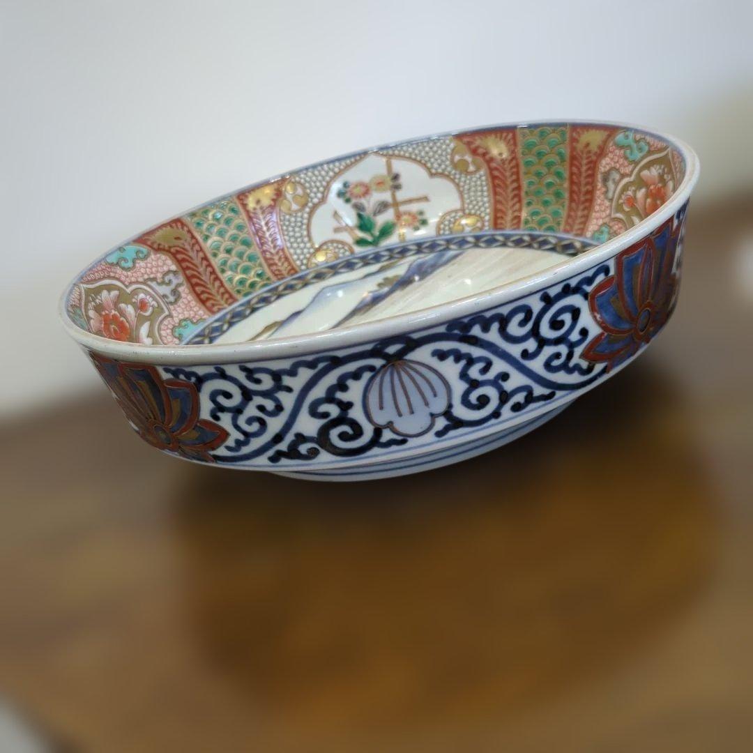 骨董　古伊万里　染錦　三っ丼　大中小　3つ　美品　鉢　器　錦出