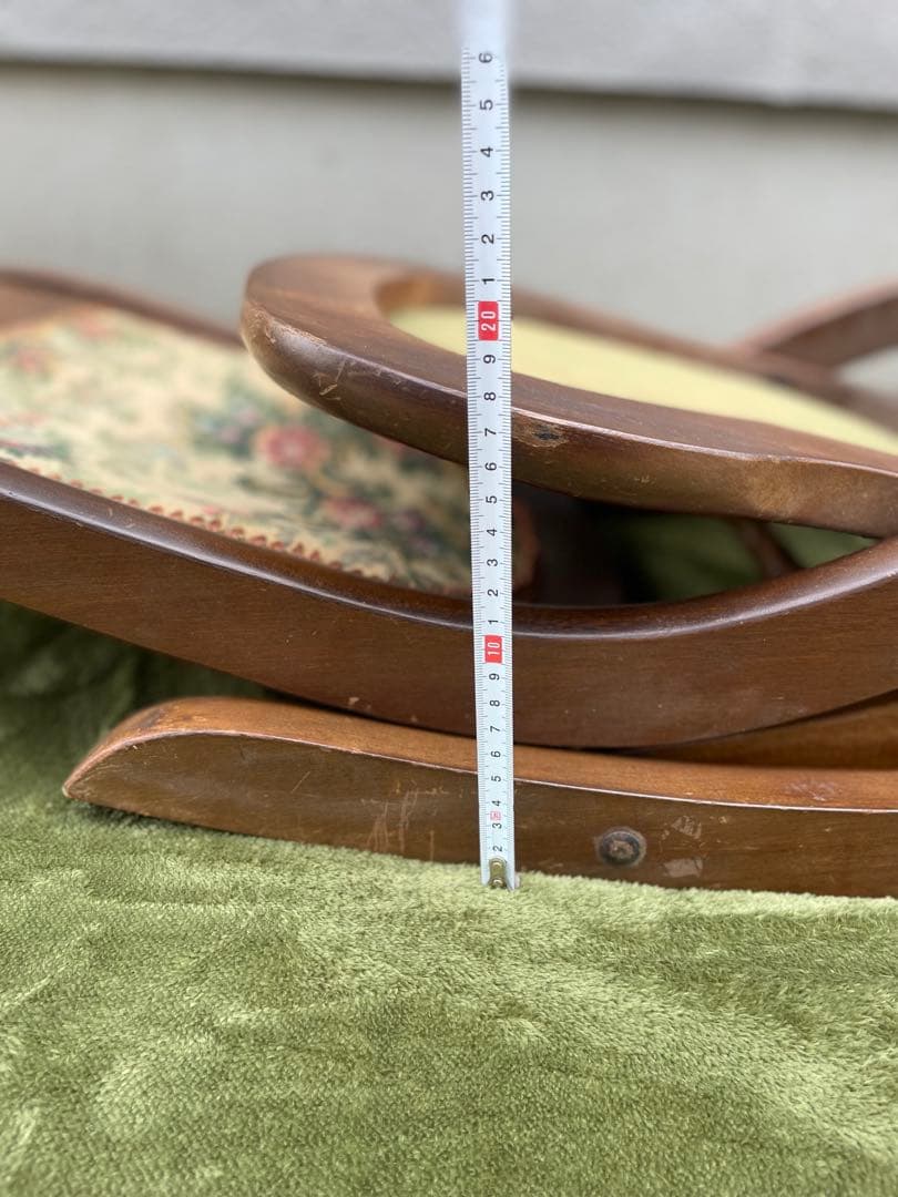 ロココ調 ロッキングチェア 折りたたみ 折り畳み コブラン織り 送料無料