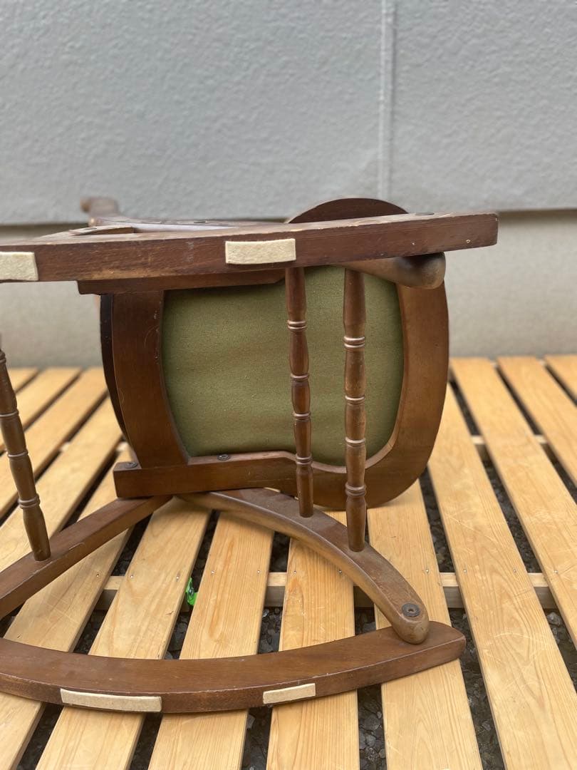 ロココ調 ロッキングチェア 折りたたみ 折り畳み コブラン織り 送料無料