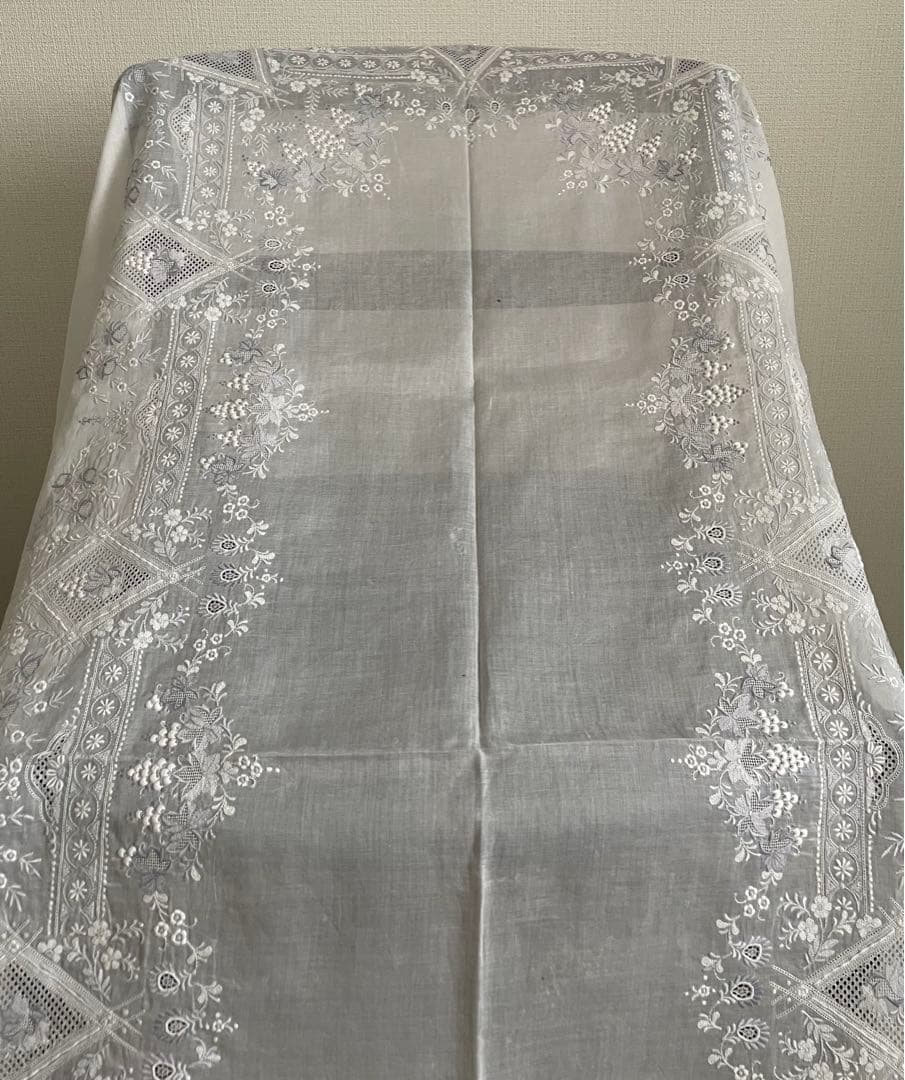 汕頭　スワトウ　SWATOW　手刺繍刺繍　テーブルクロス　希少