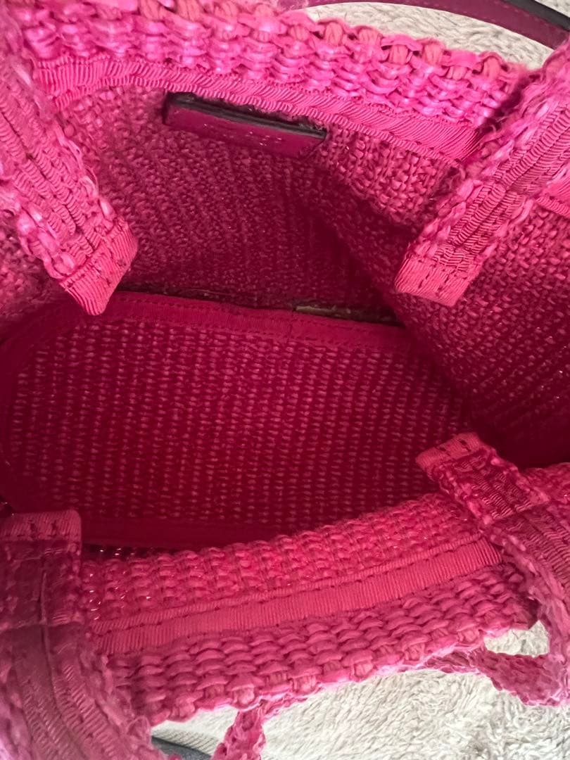 JIMMY CHOO ピンク かごバッグ