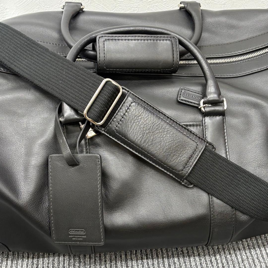 美品　コーチ　COACH F05404 ボストンバッグ　鍵付き　大容量　レザー