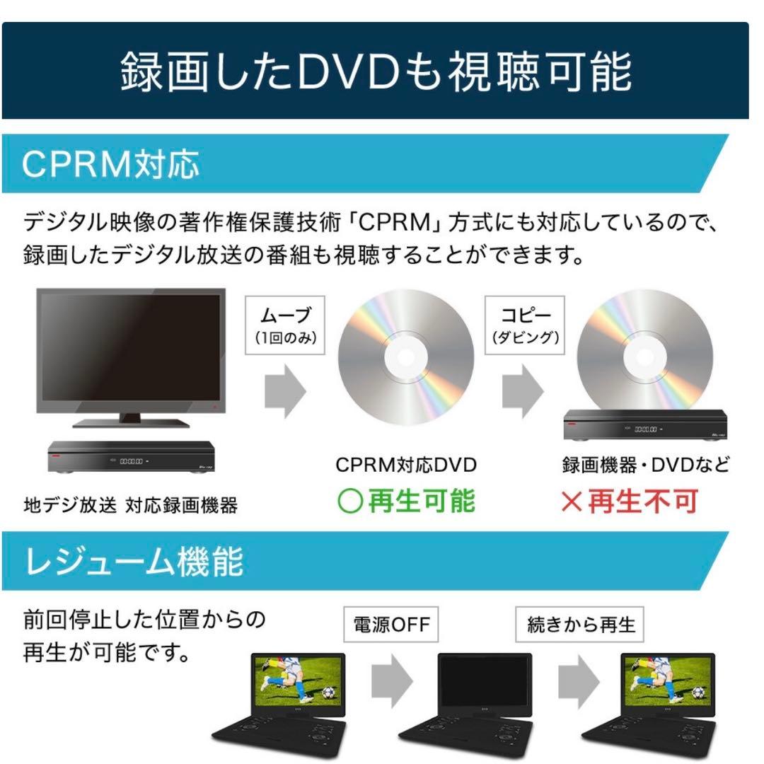 VERSOS Bluetooth対応13.3㌅ポータブルDVDプレーヤー