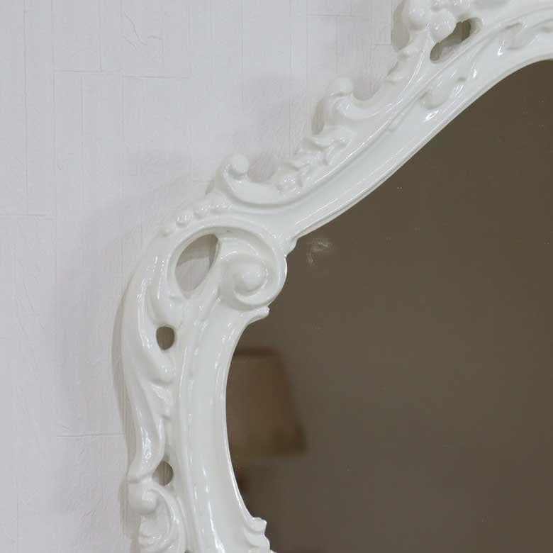 イタリア製 ミラー ホワイト 白 壁掛け DIBIASE