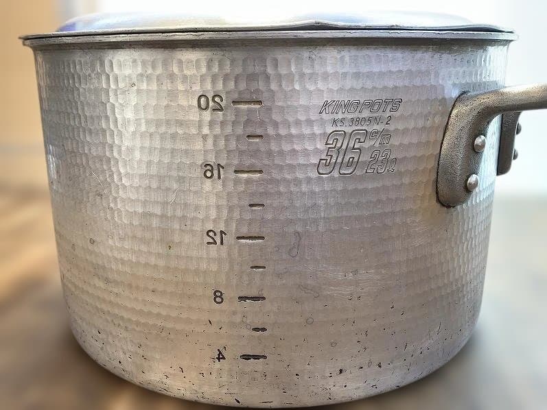 中尾アルミ製作所 KING POTS 打出し 半寸胴鍋 直径36cm