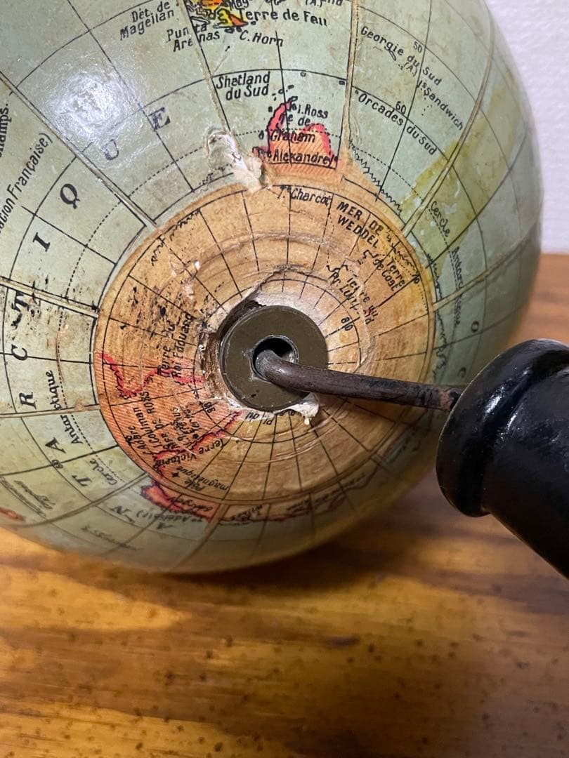 アンティーク地球儀フランス製1930〜40年代ヴィンテージ