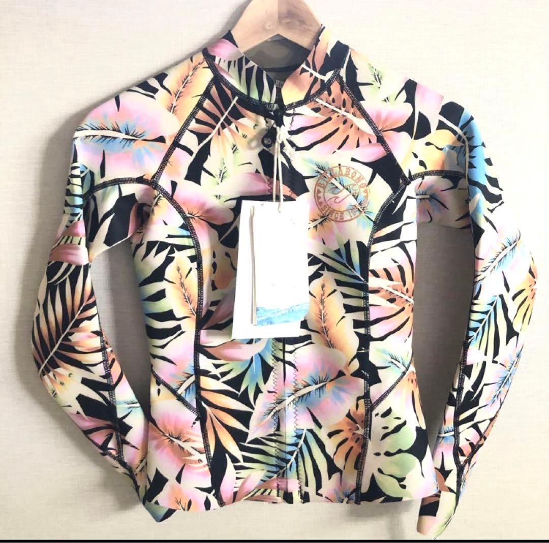 M BILLABONG レディース 長袖タッパー フロントジップ ウェットスーツ