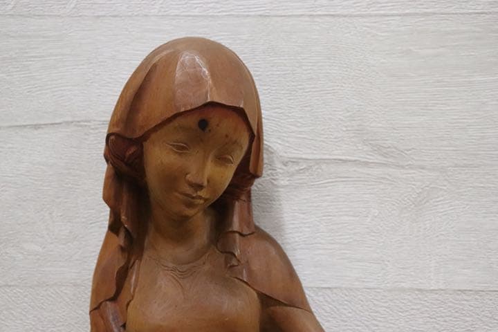 gmbp2 ○ マリア像 木彫 彫刻像 女性 オーストリア 作家作品 壁掛
