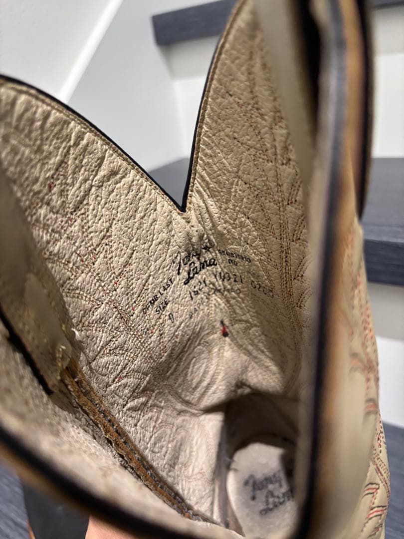 T*I様 Tony Lama ウエスタンブーツ 黒/ベージュ（箱無し）