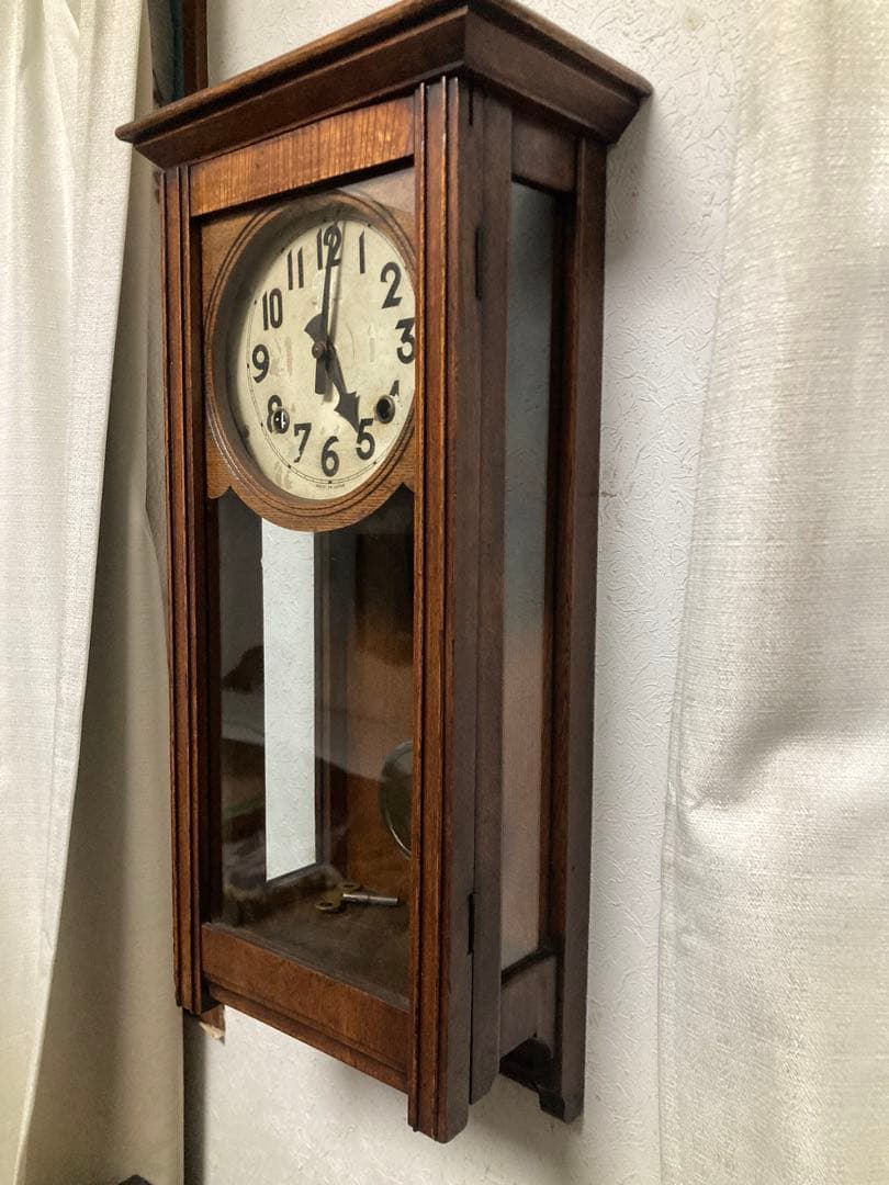 愛知時計 アンティーク スリゲルボンボン時計 初心者歓迎 稼働中